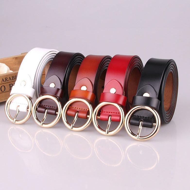 Ceinture en cuir à boucle ronde pour femme, modèle Khatia – Image 7