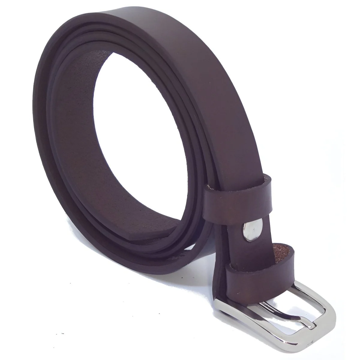 Ceinture Made In France, en cuir pleine fleur, tannage végétal, pour femme, modèle Mathilde – Image 2