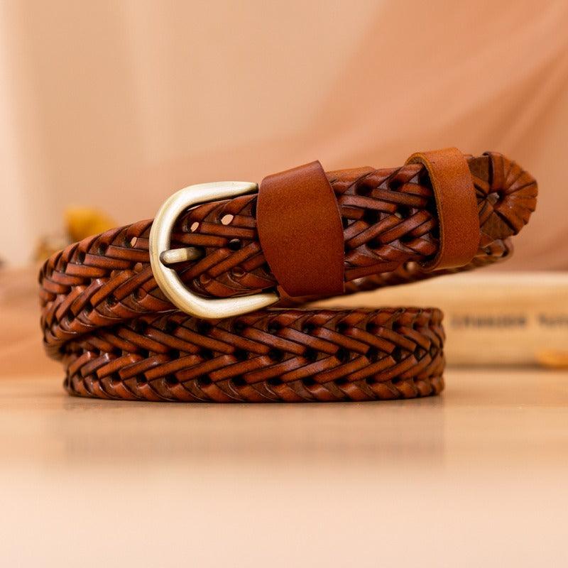 Ceinture en cuir tressé pour femme, modèle Mariam – Image 7